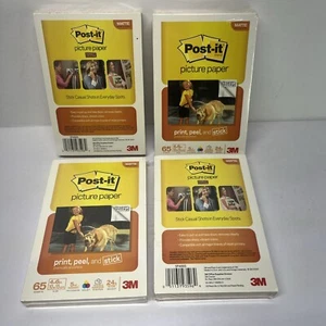 Post-It Picture Paper Sealed 65 Sheets X 4 ~ Matte 4" x 6" Print Peel Stick NEW - Picture 1 of 4