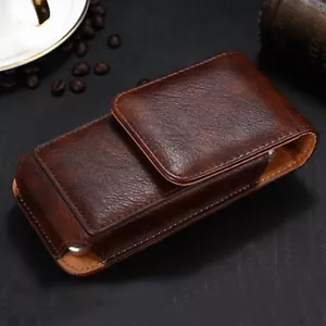  New Universal Men's PU Leather Belt Clip Pouch Cover Carry Case For Huawei - Picture 1 of 14