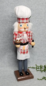 Gingerbread Baker Chef Nutcracker Cookie Candy Wood 14" Hat Christmas NEW - Picture 1 of 6
