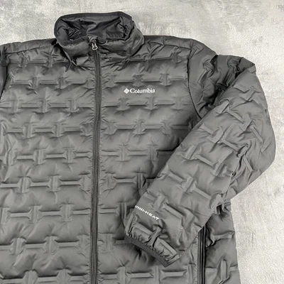Columbia Jacket Mens Large Black Omni-Heat 650 Fill Down Puffer Full Zip Ski Dad - Image 1 of 4