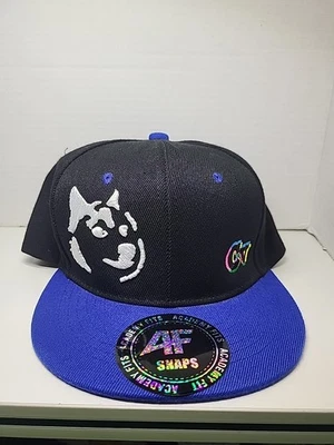 Gorra para hombre bordada Academy Fits Snap Cat CV negra y azul Foto 1 de 4