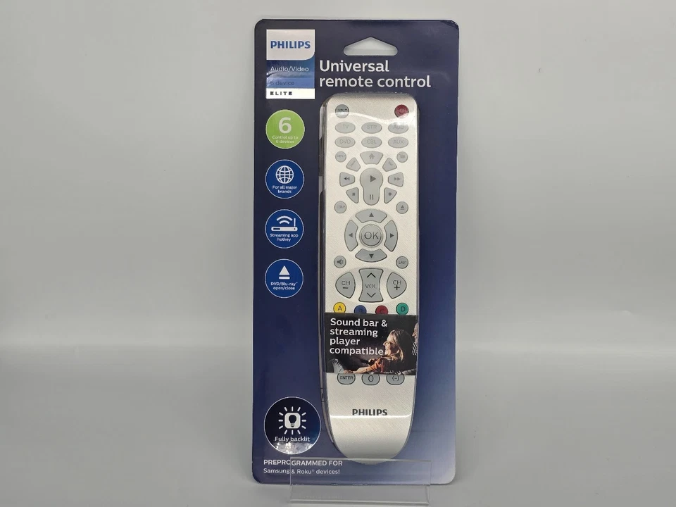 Philips 6 Device Universal Remote Control Elite Fully Backlit, All Brands **NEW* - Image 1 of 4