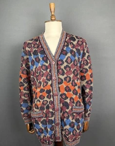 Missoni Sport Knit Cardigan Wool Blend Size 46 Multicolor - Picture 1 of 8