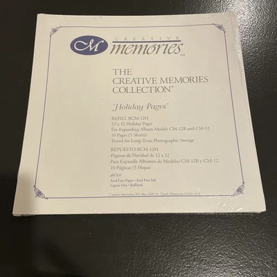 Novo Pacote de Refil de Páginas de Férias Creative Memories 12x12 RCM-12H 10 Páginas 5 Folhas - Imagem 1 de 3