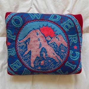 Vintage 90er rot Grafik Rundhals Pullover Sweatshirt Gr. L Ski Gorpcore Winter - Bild 1 von 8