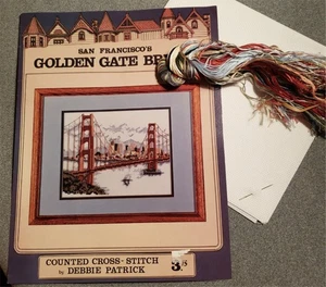San Francisco Golden Gate Bridge Debbie Patrick Vintage Kreuzstichmuster Set K65 - Bild 1 von 4