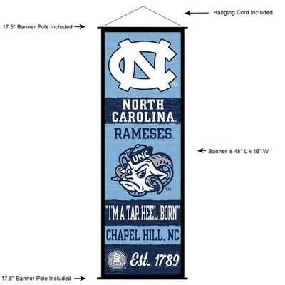 University of North Carolina Tar Heels Room Banner Poster Art Canvas - Image 1 of 3
