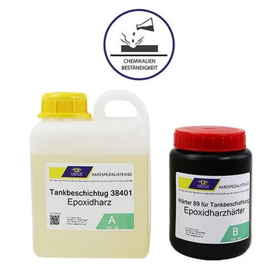 1,4 kg Tankbeschichtung für Versiegelung gute Benzinbeständigkeit Epoxidharz SET - Bild 1 von 4