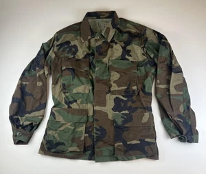 Giacca BDU mimetica vintage US Army Woodland piccola corta anni 80 cappotto militare - Foto 1 di 4