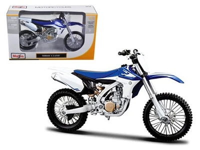 Yamaha Yz450f Blue & White 1/12 Diecast Motorcycle Model By Maisto 13021 - Image 1 of 3