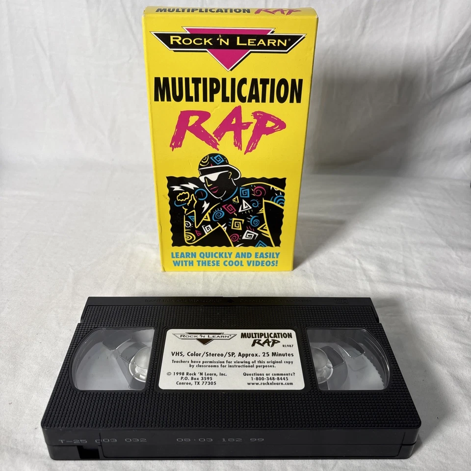 1999 Rock N Learn VHS Multiplication Rap  Educational Math Music Video Tape - Image 1 of 4