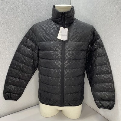 Coach Mens Jacket Black Size XS Lightweight Down Full Zip Recycled Polyester - Image 1 of 4