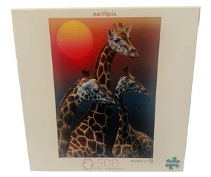 Buffalo Earthpix Savannah Sunset 500-Piece Jigsaw Puzzle - Picture 1 of 6