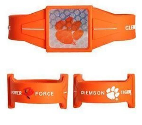 Clemson Tigers Ionic Bracelet Balance 8" Power Force Hologram Baller Band Dabo Cover