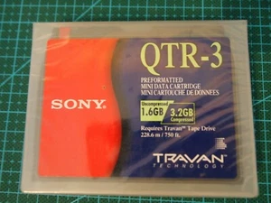 SEALED! Sony QTR-3 Preformatted Travan Mini Data Cartridge 1.6GB / 3.2GB - Afbeelding 1 van 1