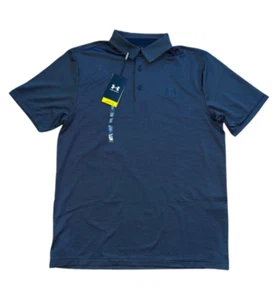 Hombres Under Armour Protección UV The Playoff Polog Gris Rayas Talla Med M Mediu - Imagen 1 de 3