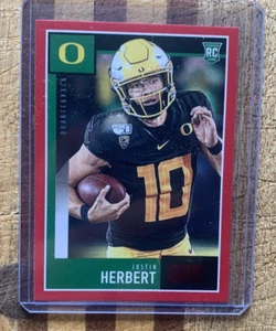2020 Panini Score Red Boarder JUSTIN HERBERT Rookie Card RC #362 - Chargers - Bild 1 von 2