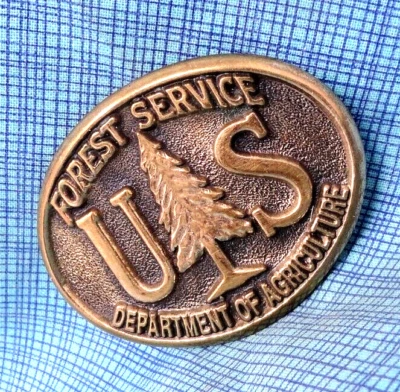 Forest Service Dress Belt Buckle US Dept Of Agriculture Bronze Vtg WHCo  .NOX877 - Image 1 of 4