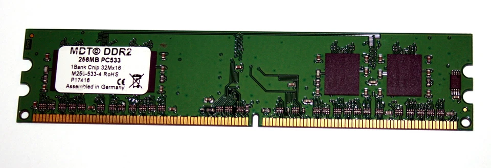256 MB DDR2-RAM PC2-4200U non-ECC 1Bank Chip 32Mx16  'MDT M256-533-4' - Image 1 of 2