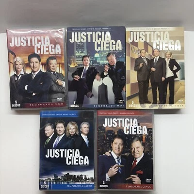 Justicia Ciega Boston Legal Bundle Seasons 1-5 Uno-Cinco DVD Spanish Edition - Image 1 of 4
