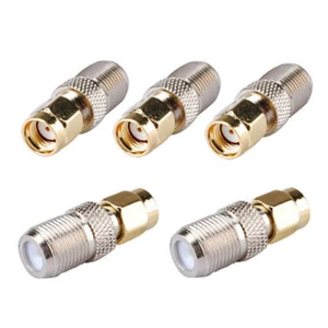 Paquete de 5 adaptadores conectores RP-SMA tipo F hembra para antena repetidora WiFi - Imagen 1 de 4