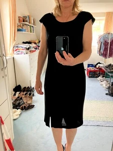 raffiniertes kleines Schwarzes Kleid gerafft Raffung - Bild 1 von 6