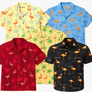 Mens Hawaiian Shirt Floral Palm Tree Printed Short Sleeve Summer Beach T-Shirt - Picture 1 of 18