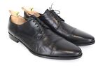 SUITSUPPLY Men Formal Shoes EU47/UK13 Solid Black Calf Leather Oxford Classic