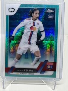2022-23 UEFA Women's Chrome #91 Wendie Renard Aqua Prism Refractor 