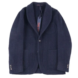 The Gigi (Boglioli) Blue Mélange Knit Wool Shawl Collar Sport Coat 40R (Eu 50) - Picture 1 of 9