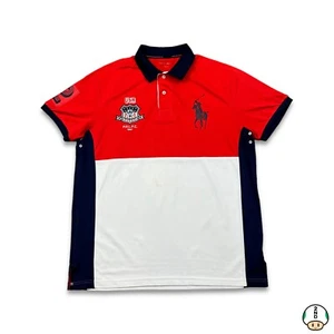 Camisa Polo Ralph Lauren Para Hombres Grande Roja Rendimiento Poni Deportes EE. UU. Manga Corta - Imagen 1 de 9