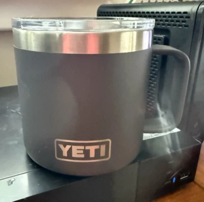 YETI Rambler Mug with Clear Lid Gray 4" Tall Insulated Tumbler~BRAND NEW!!!! - Image 1 of 4