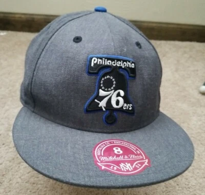 Philadelphia 76ers Hat Mitchell & Ness NBA Basketball Snapback Cap Liberty Bell - Image 1 of 4
