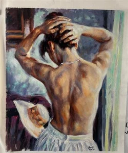 Sebastia Boada (Dressing Room) H/S Limited Embellished Giclee on Canvas Art - Picture 1 of 3