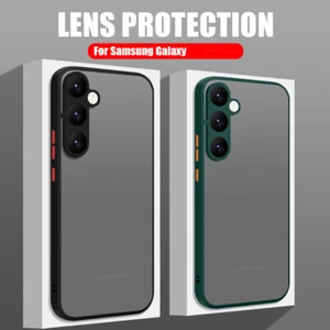 Frosted Solid Case For Samsung S25 S24 FE S23 Ultra S22 A55 A54 ShockProof Cover - Picture 1 of 16