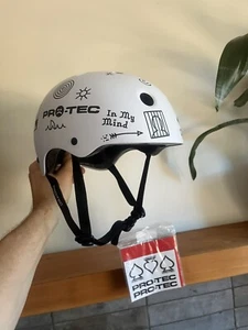 Pro-Tec Classic Matte White & Black Cult Collab Bike Skateboard Helmet Sz XS - Picture 1 of 11
