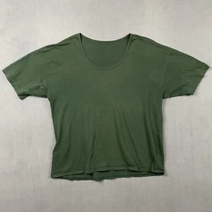 American Apparel Shirt Adult One Size Forest Green Scoop Neck Oversized Relaxed - Picture 1 of 6