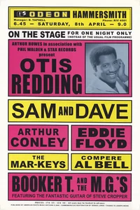 OTIS REDDING POSTER - SAM & DAVE - HAMMERSMITH ODEON CONCERT UK 1967 PROMO A2 - Picture 1 of 1