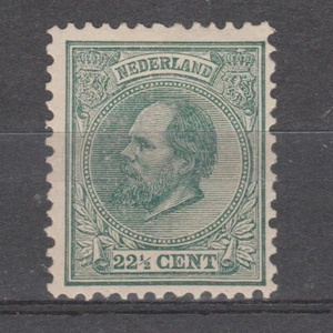 Niederlande 1872 NVPH 25 22 1/2c grün Wilhelm III MH - Bild 1 von 2