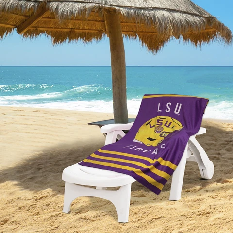 Northwest NCAA Lsu Tigers "Stripes" Beach Towel, 30" x 60" Cover