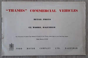 Lista de precios/folleto de vehículos comerciales Ford Thames 1954 - 5cwt a Sussex - Imagen 1 de 5