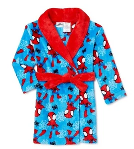 SpiderMan Robe Pajamas Cover Boy Girl Toddler 2T 3T 4T 5T Spidey Amazing Friends - Picture 1 of 4