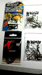 OWNER, MATZUO, AND TRU TURN HOOKS, ALL NEW, 4 PKS.TTL, IN ORIG. PKGS. - Picture 1 of 3