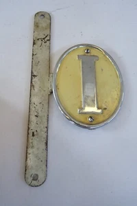 placca Italia badge auto d'epoca con staffa targa Fiat Lancia Alfa Romeo Vespa - Picture 1 of 8