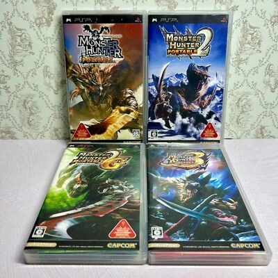 PSP Monster Hunter Portable 1st/2nd/2nd G/3rd set Japan PlayStation Portable - Image 1 of 4