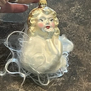 Adorno de ángel Marilyn Monroe vidrio 4 pulgadas hecho en Alemania vintage Estate - Imagen 1 de 8