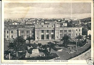 cl 32 1952 CATANZARO Piazza Matteotti Palazzo Giustizia - viagg - Ed. Spinoso - Imagen 1 de 1