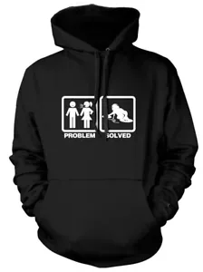 Felpa con cappuccio Problem Solved Play Deck DJ uomo divertente unisex donna - Foto 1 di 6