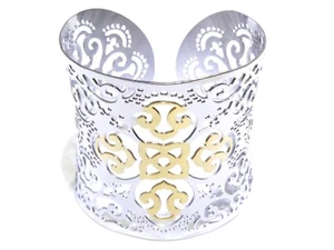 Damen Silber .925 wunderschön gestalteter großer Stil edler Armreif Armband - Bild 1 von 6