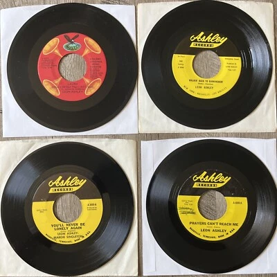 LEON ASHLEY - Classic Country singles (4) Ashley / Gusto 1960's Honky Tonk LAURA - Image 1 of 4